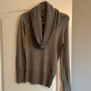 Grey large neck sweater- wear multiple ways